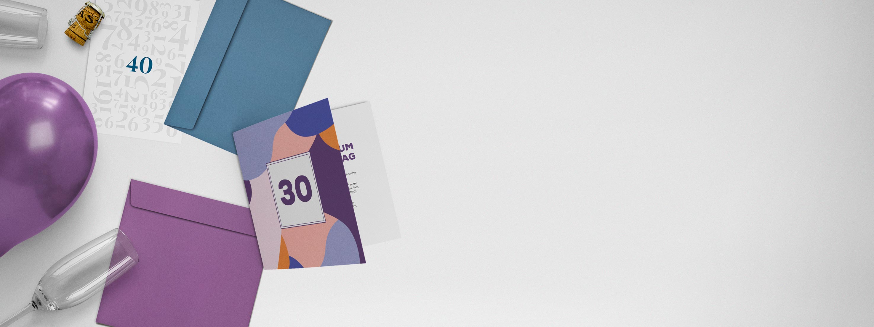 Runde Geburtstage Einladungen Und Tischkarten Creativ Extra