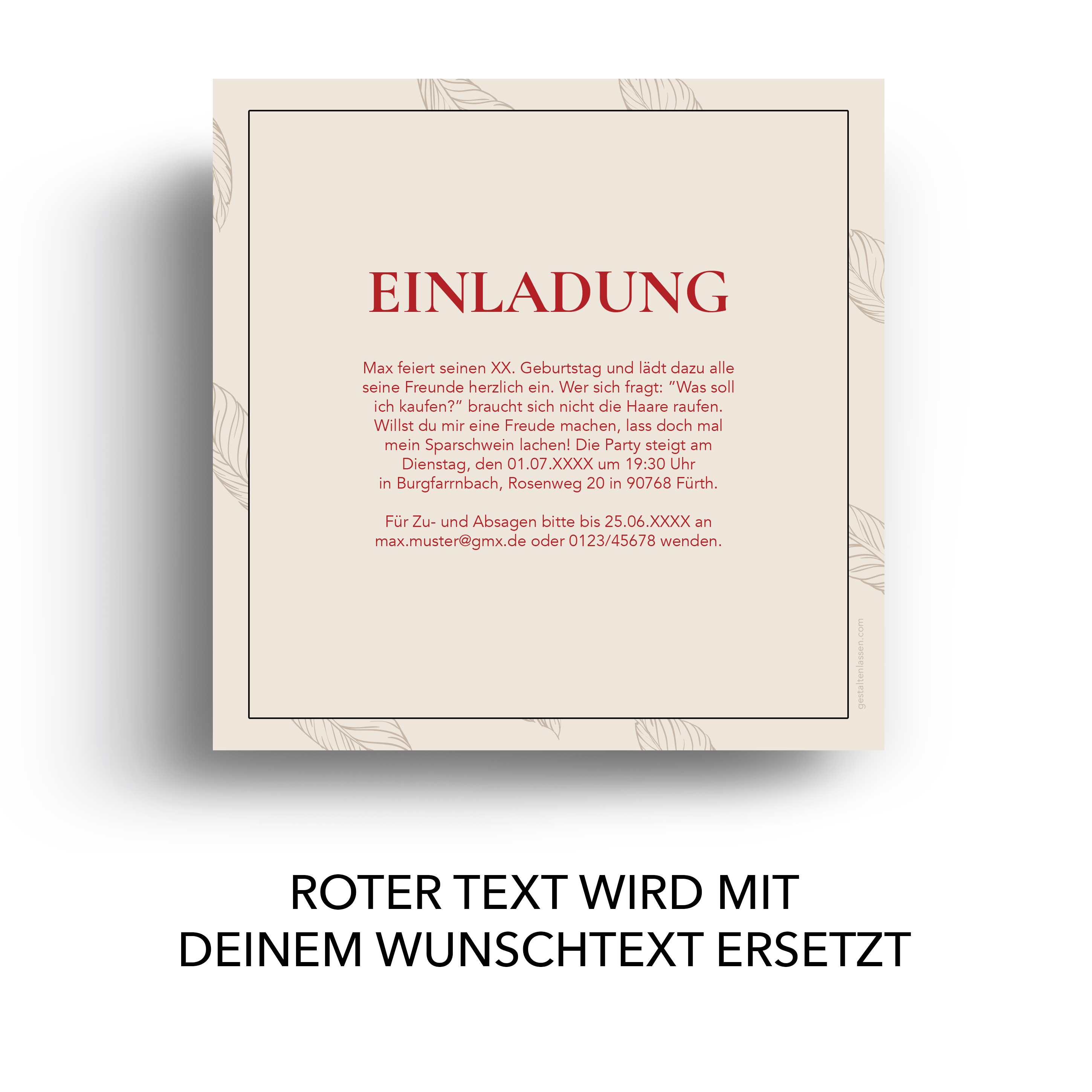 Einladung 80 Geburtstag Einladungskarten Karten Runder 18 20 30 40 50 60 70 Ebay