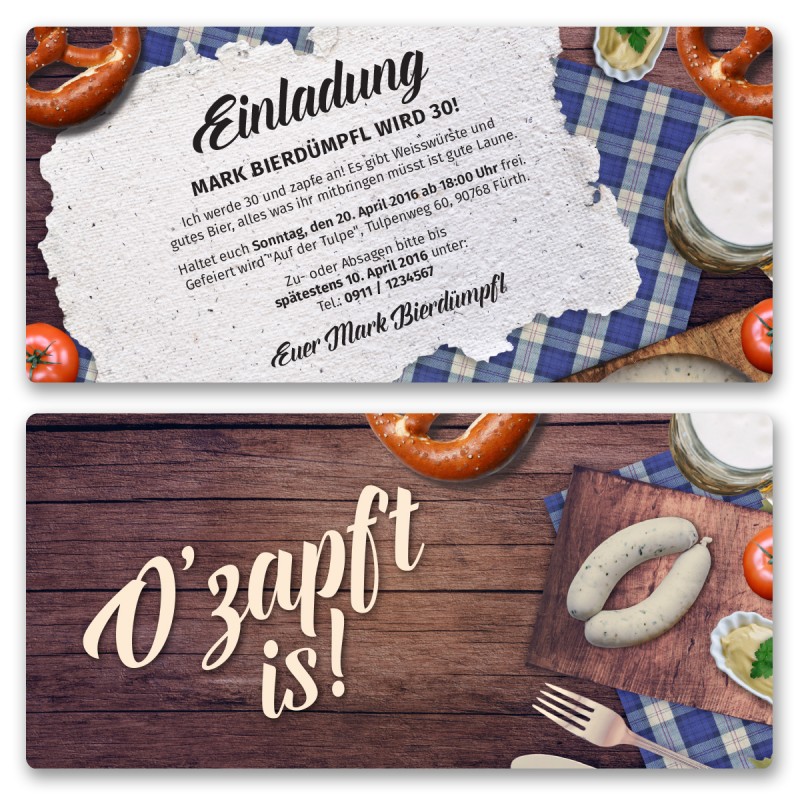 Einladungskarten zum Oktoberfest bestellen