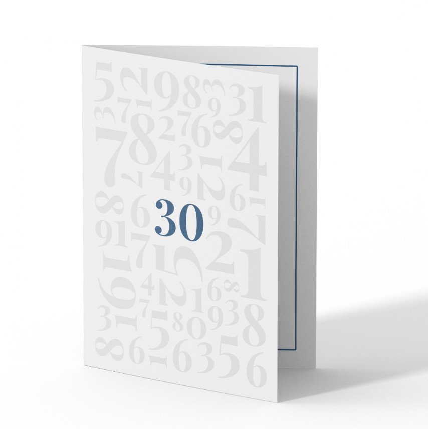 Einladung 30. Geburtstag - Zahlen