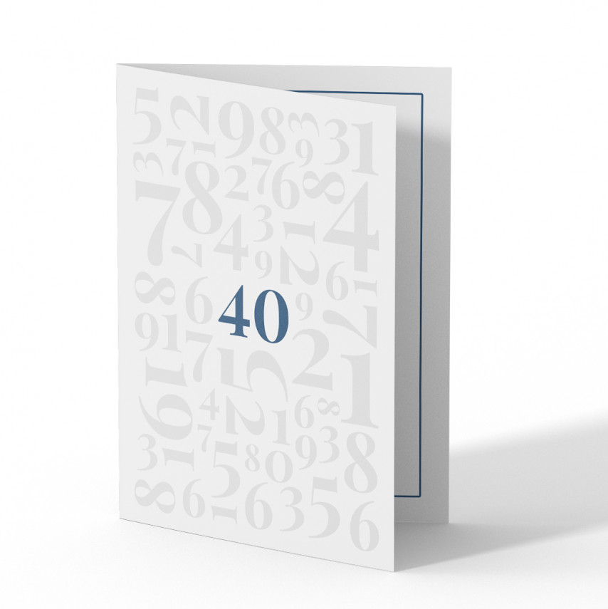 Einladung 40. Geburtstag - Zahlen