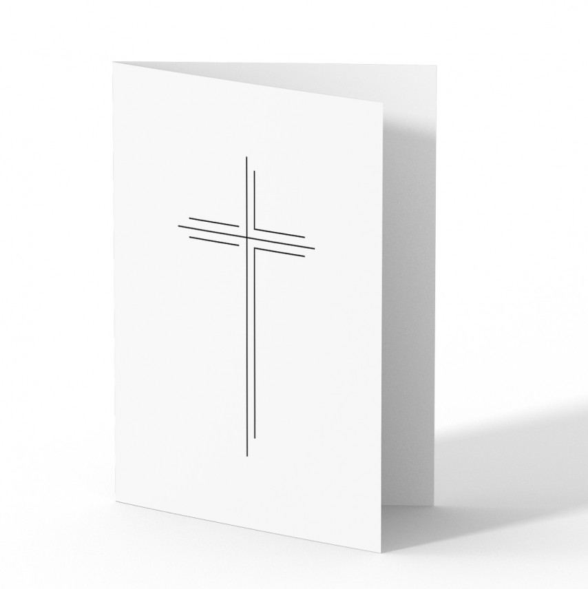 Trauer Danksagungskarten - Großes Kreuz