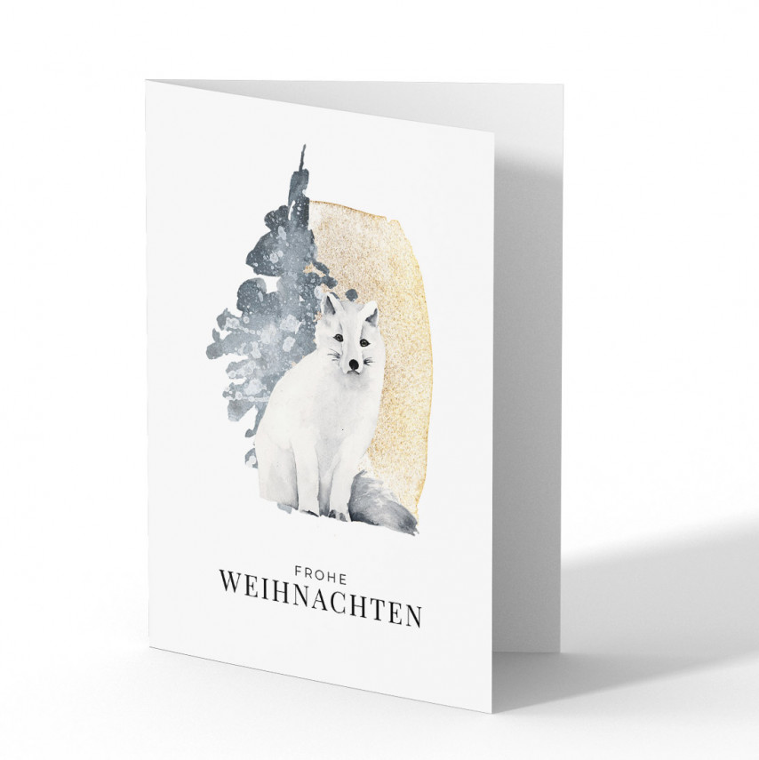 Weihnachtskarten - Schneefuchs