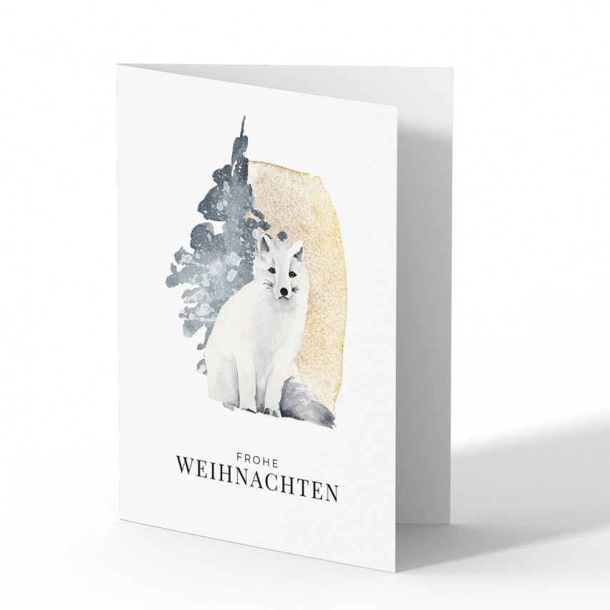 Firmen Weihnachtskarten - Schneefuchs