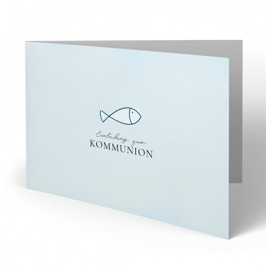 Kommunionskarten Einladung - Fisch