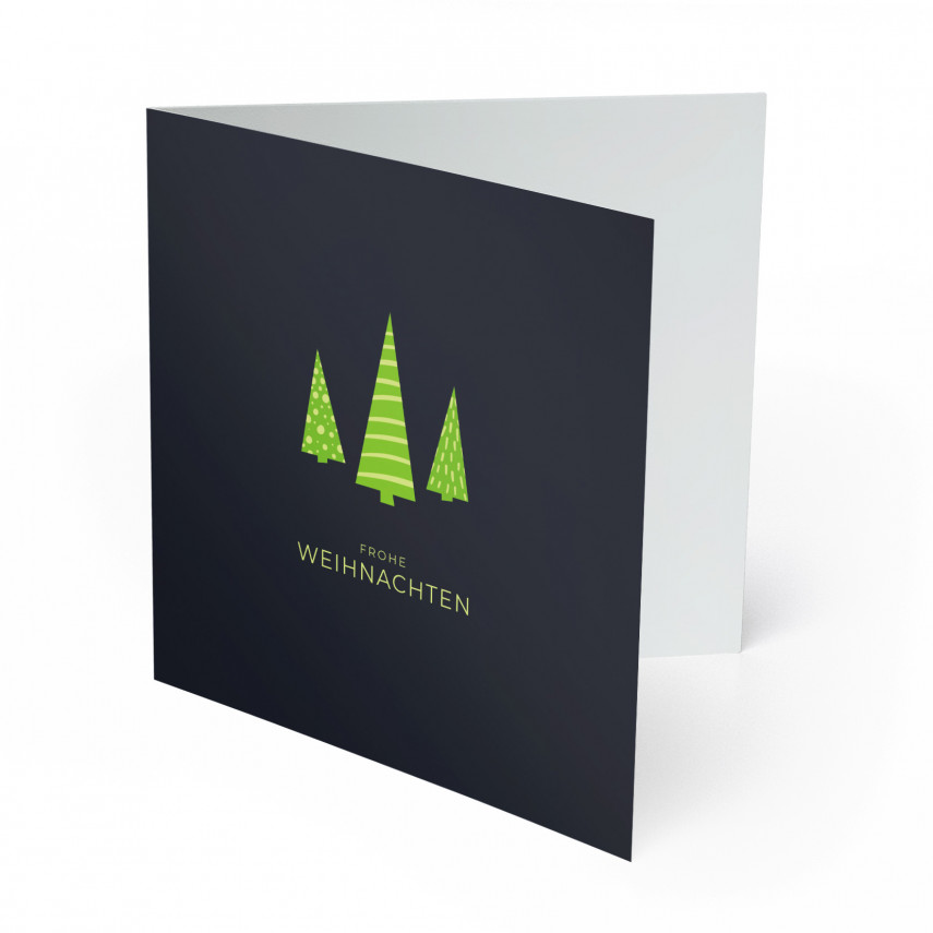Firmen Weihnachtskarten - Tannenbäume