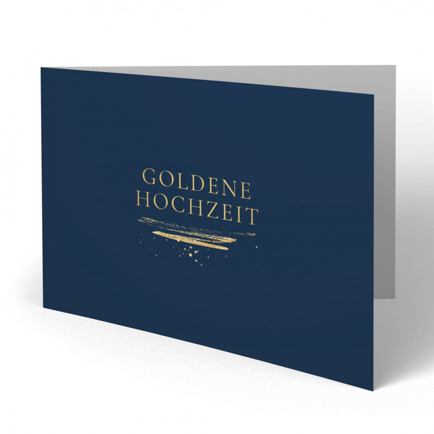 Einladungskarten Goldene Hochzeit - Goldstreifen