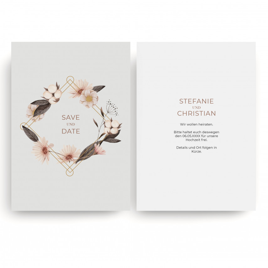 Save the Date Karten zur Hochzeit - Boho