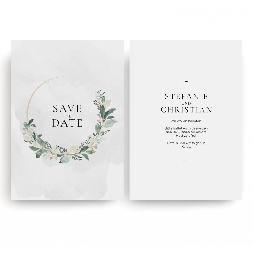 Save the Date Karten zur Hochzeit - Pastell