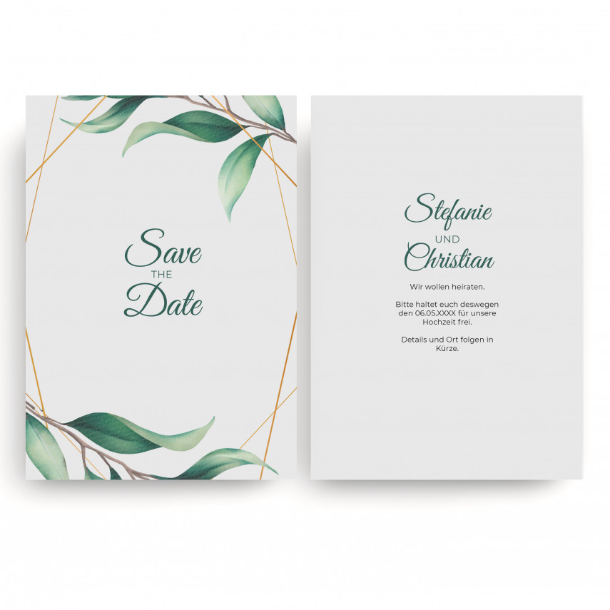 Save the Date Karten zur Hochzeit - Boho