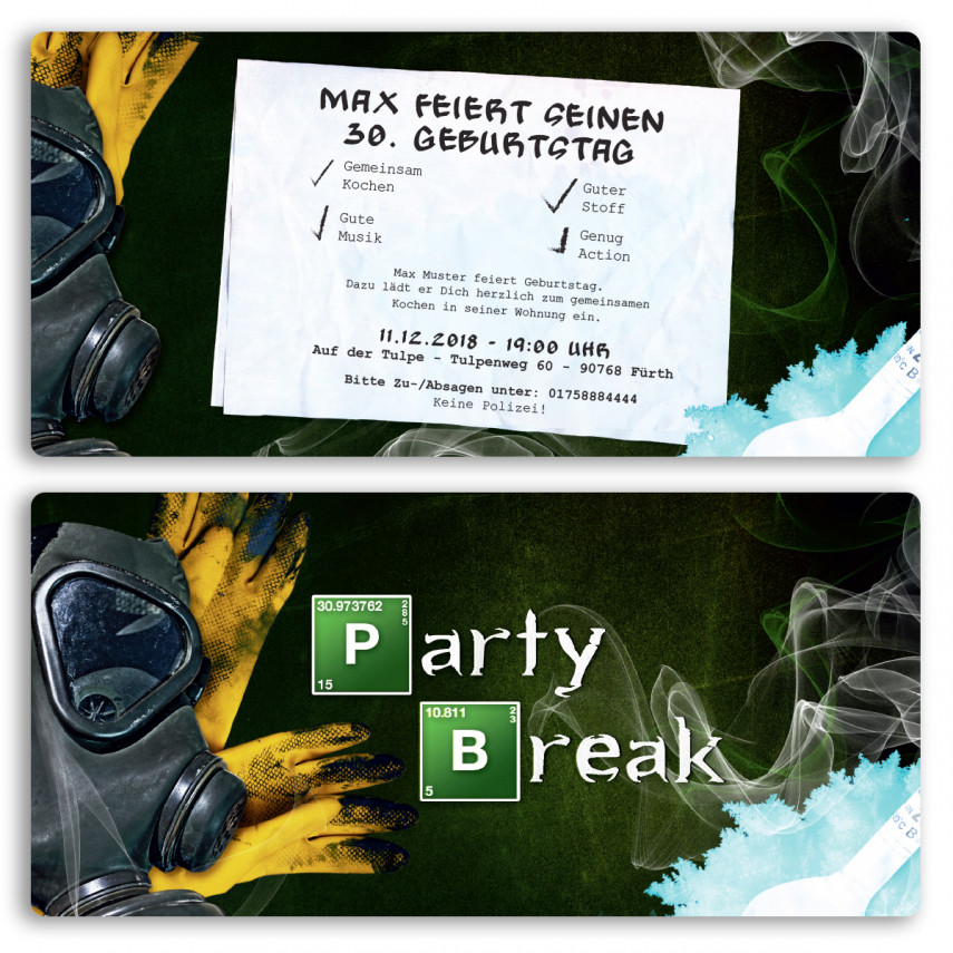 Einladungskarten - Party Break