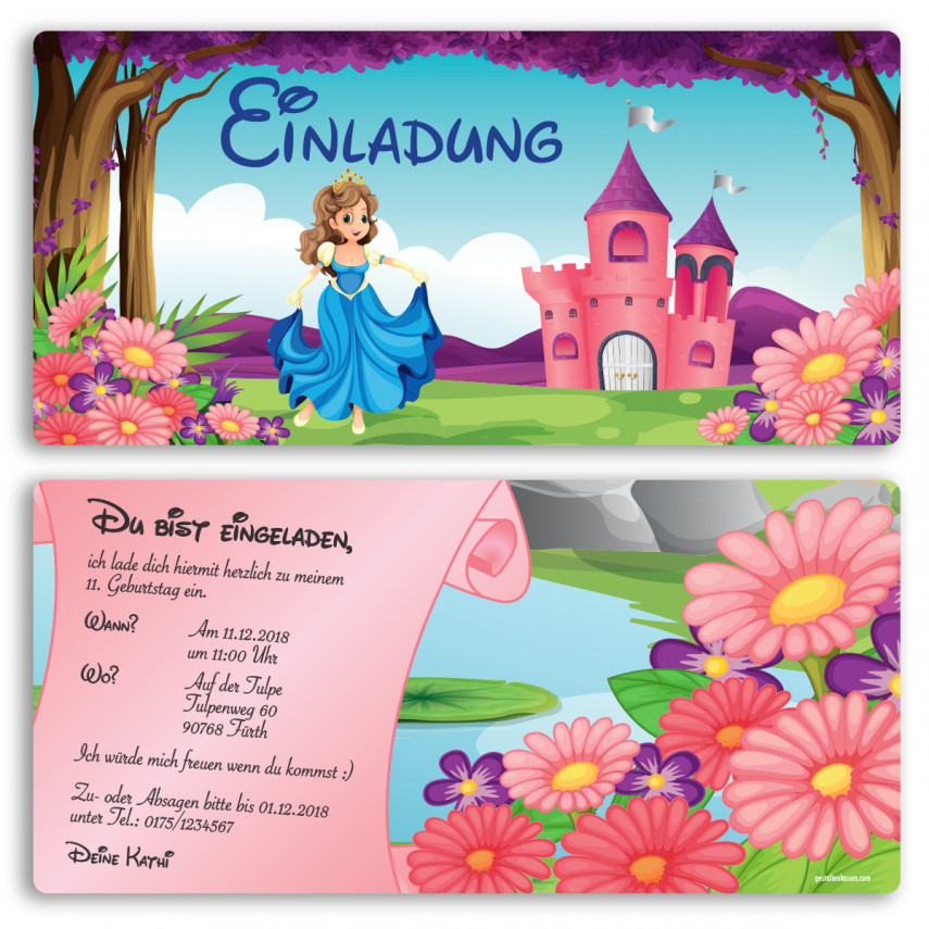Einladungskarten - Prinzessin