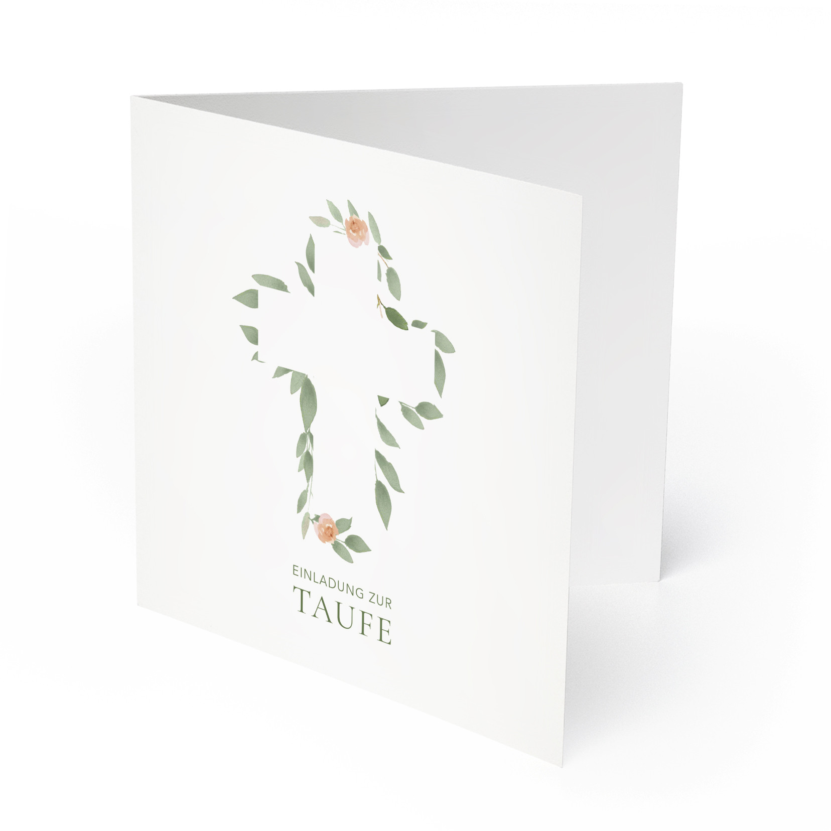 Einladungskarten Zur Taufe Wasserfarben Blumen