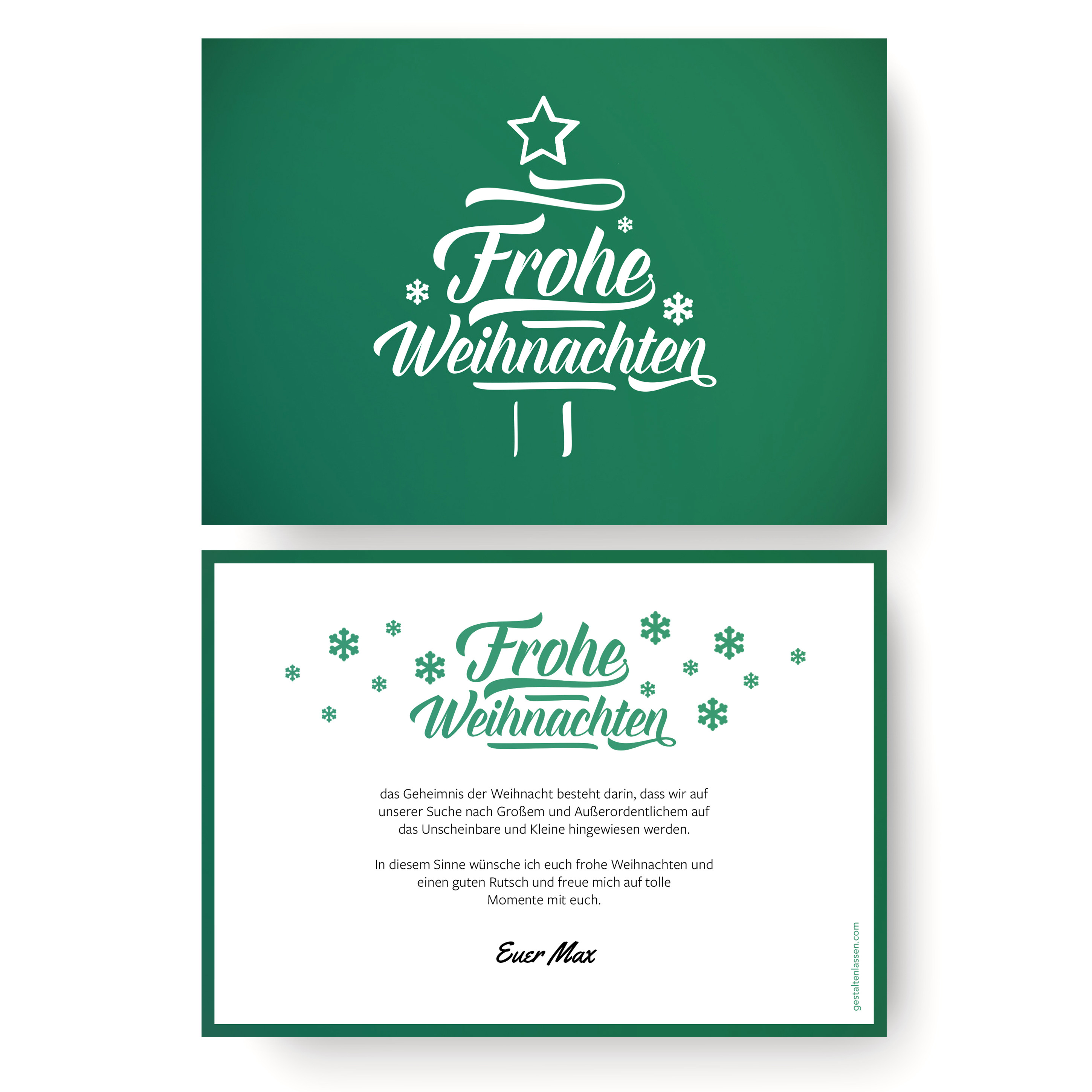 Blanke Briefhüllen Weihnachtskarten Set – 10 Karten DIN Lang, 300 G/qm, Mit Umschlägen & Goldschnur