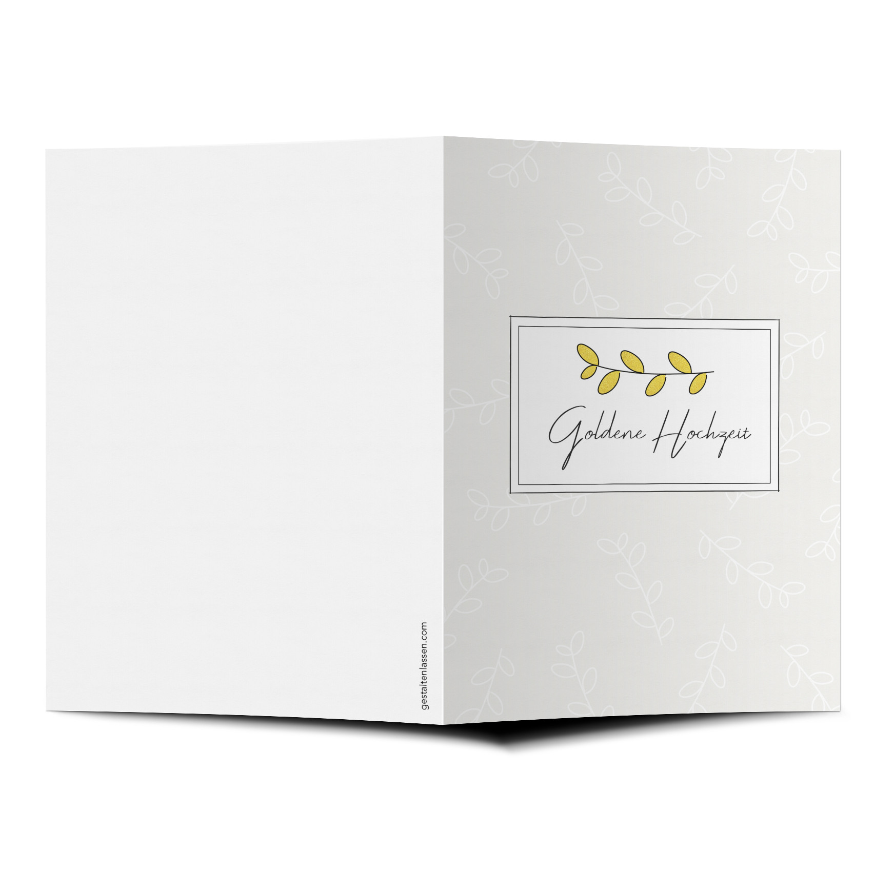 Einladungen Zur Goldenen Hochzeit Mit Zweigen