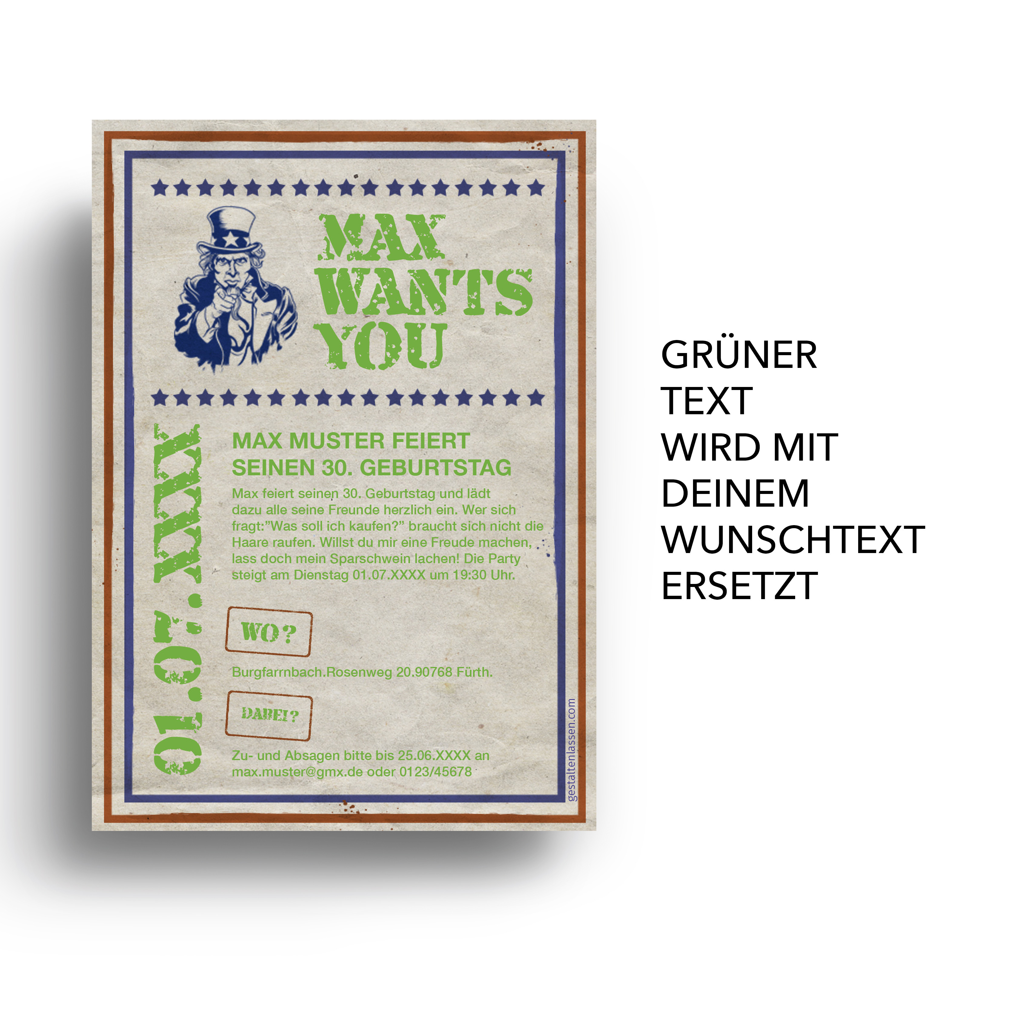 Einladungen Zum Geburtstag Im Amerikanischen Design