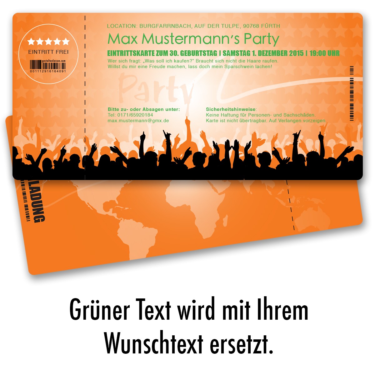 Einladungskarten Als Eintrittskarte Online Gestalten