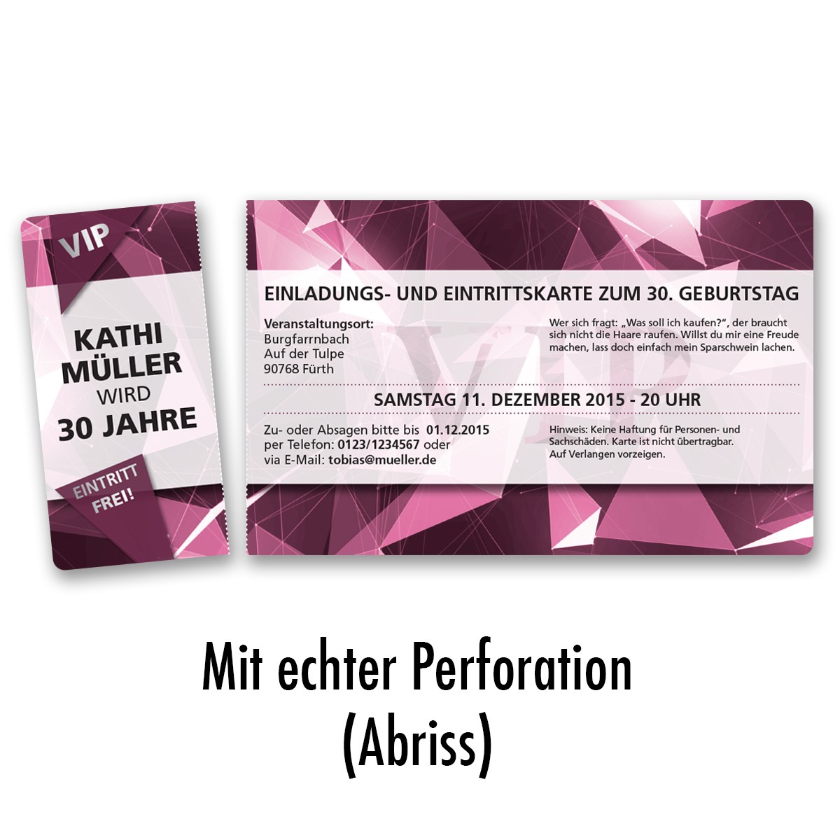 Einladungskarten Als Vip Eintrittskarte Online Gestalten