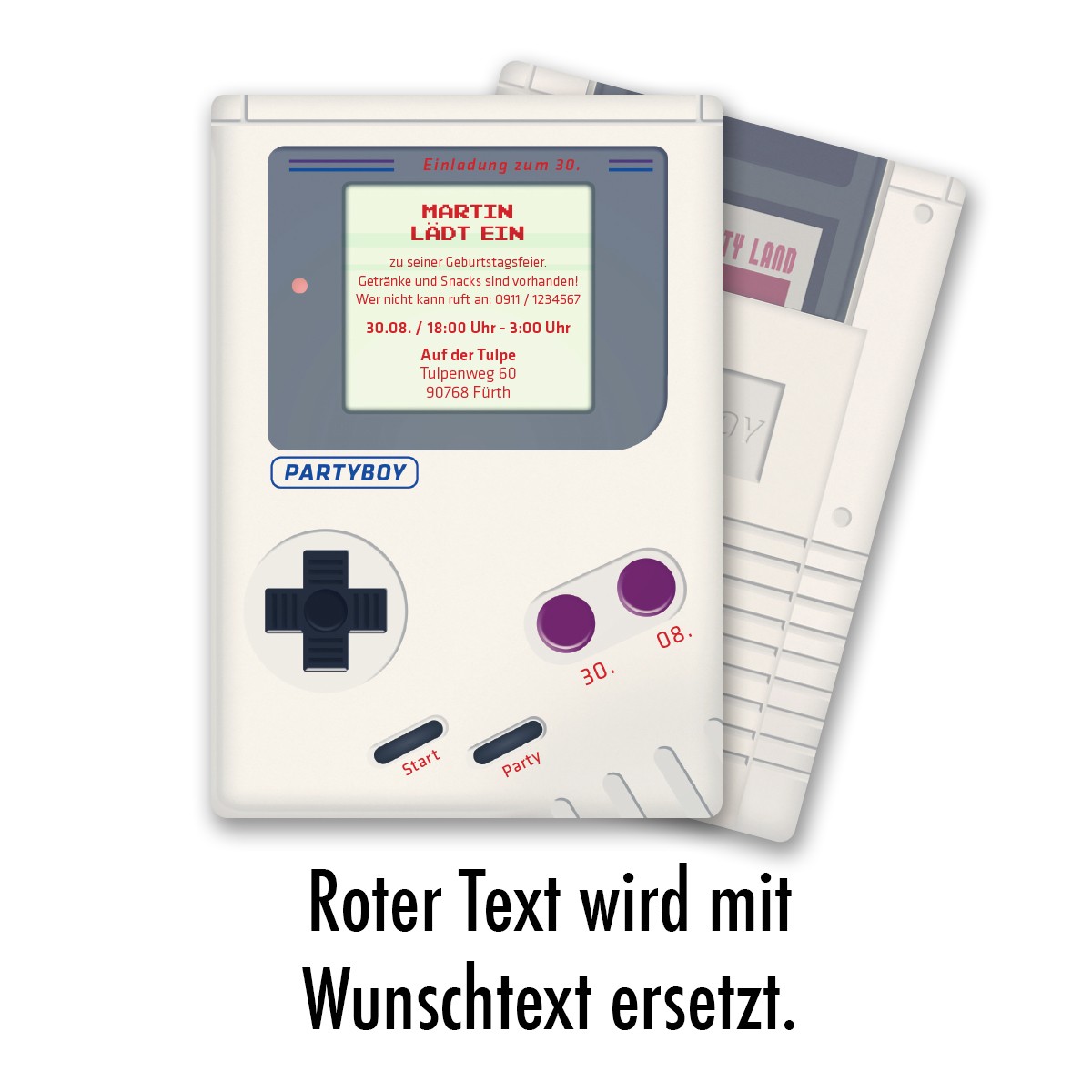 Einladungskarten Als Spielkonsole Online Gestalten