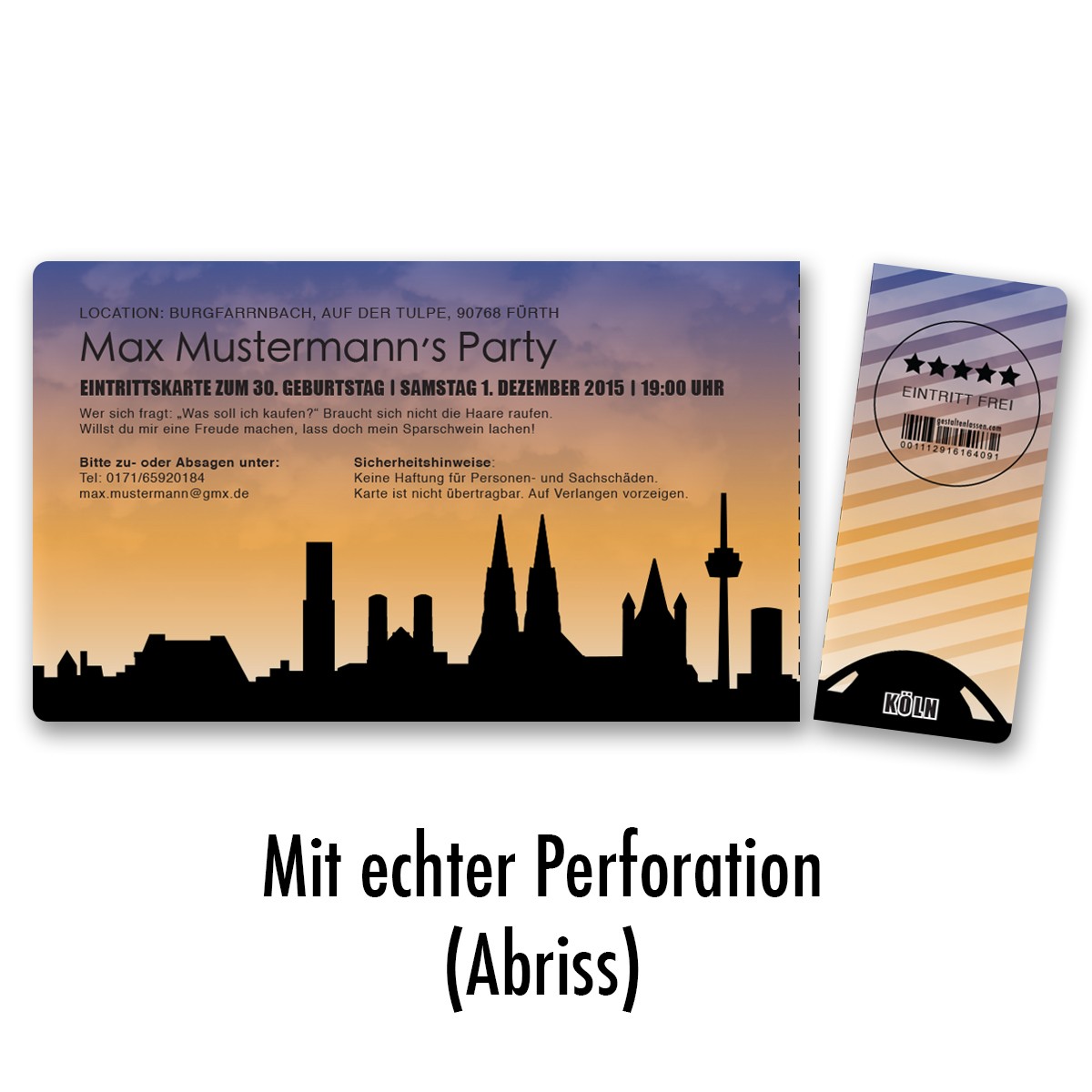 Einladungskarten Als Skyline Koln Online Gestalten