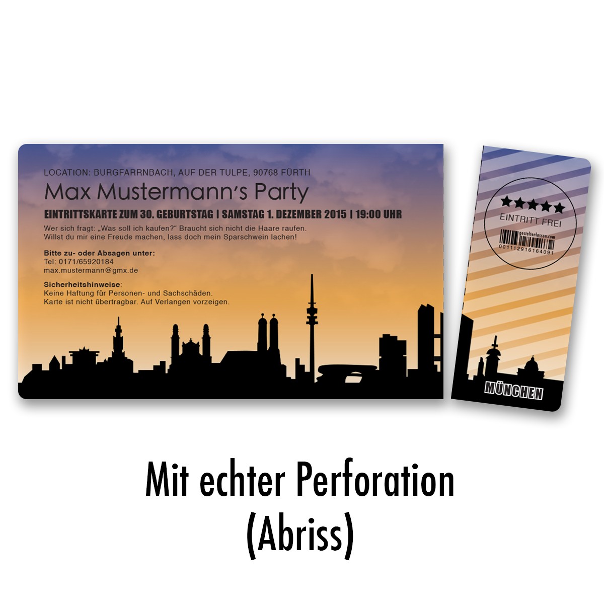 Einladungskarten Als Skyline Munchen Online Gestalten