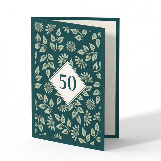 Einladung 50. Geburtstag - Pflanzen