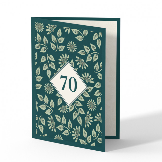 Einladung 70. Geburtstag - Pflanzen