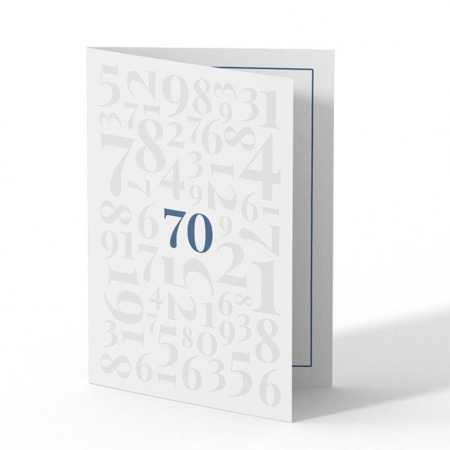 Einladung 70. Geburtstag - Zahlen