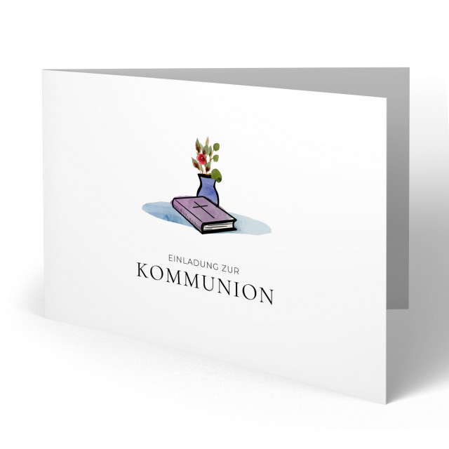 Kommunionskarten Einladung - Bibel