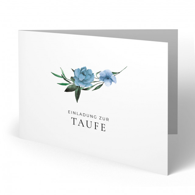 Einladungskarten zur Taufe - Blumen