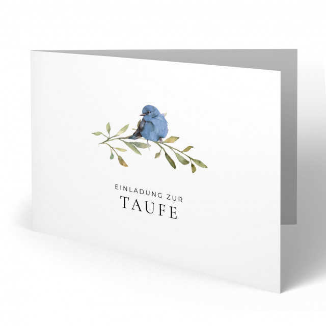 Einladungskarten zur Taufe - Vogel