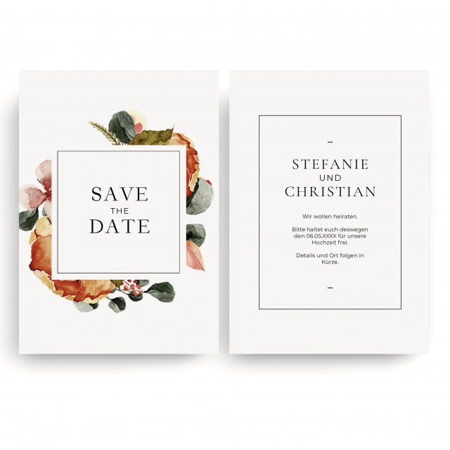 Save the Date Karten zur Hochzeit - Canvas