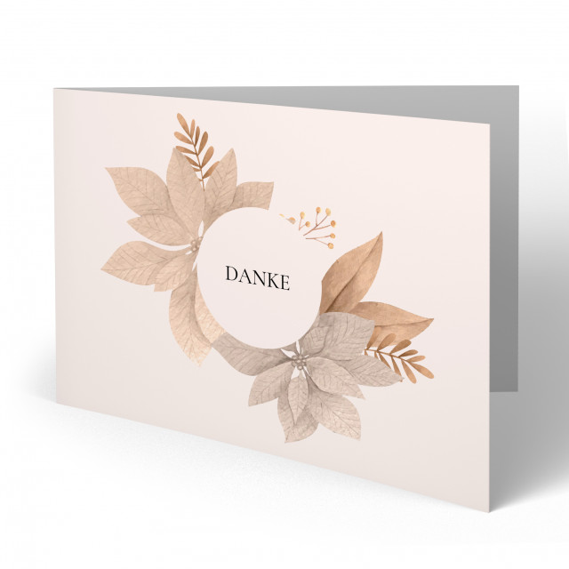 Hochzeit Dankeskarten - Beige