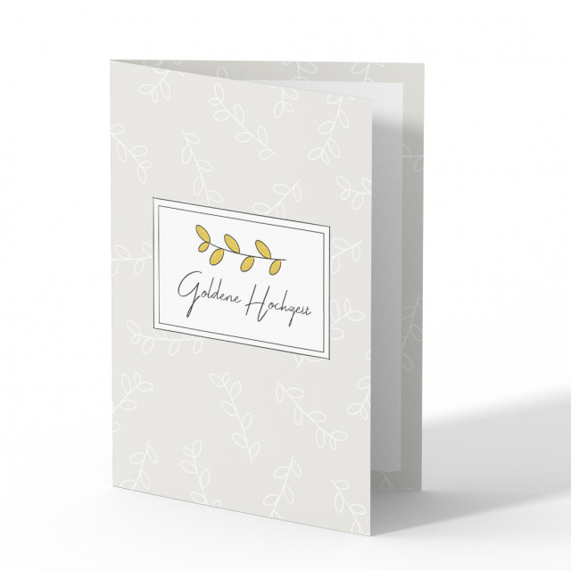 Hochzeitskarten Goldene Hochzeit - Zweig