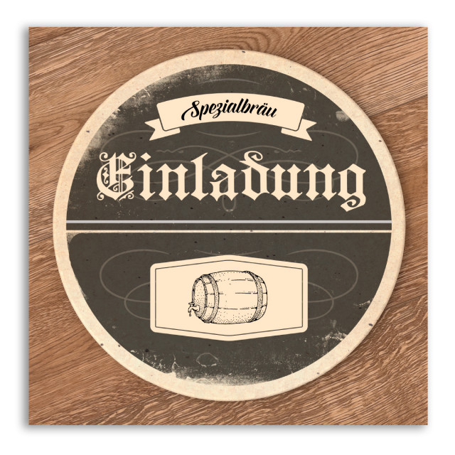 Einladungskarten als Bierdeckel