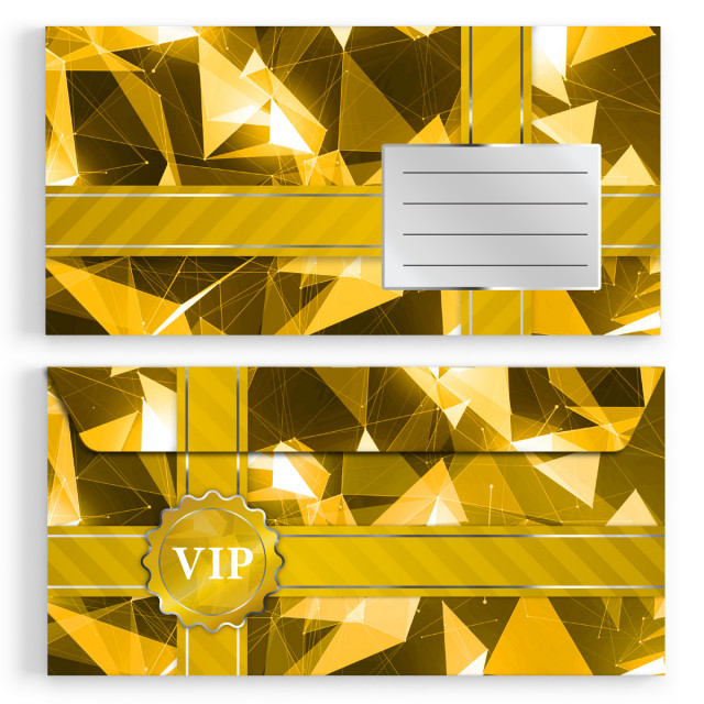 Briefumschläge - VIP Gold - DIN Lang