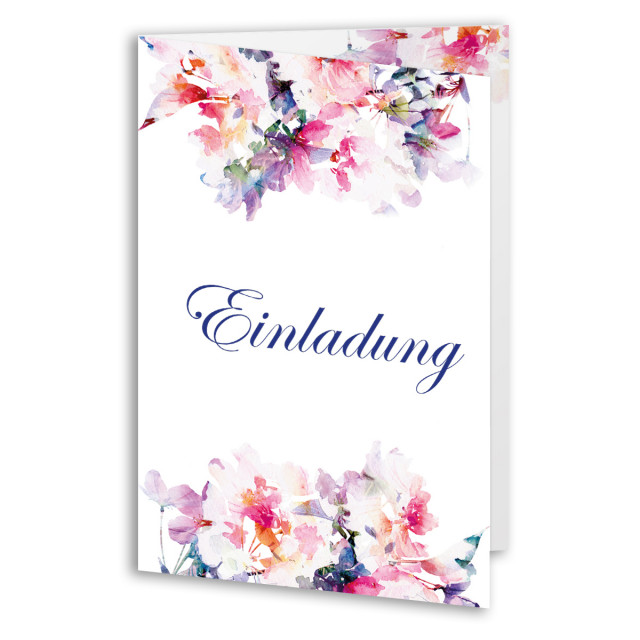 Einladungskarten - Blumen Aquarell